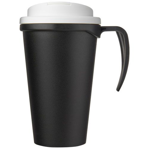negro/blanco Americano® Taza de 350 ml con tapa antigoteo