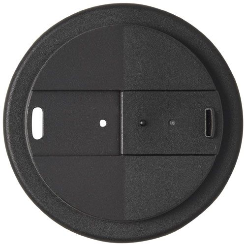 naranja/negro Americano® Taza de 350 ml con tapa antigoteo