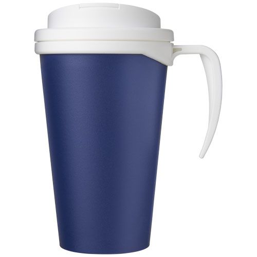 azul/blanco Americano® Taza de 350 ml con tapa antigoteo