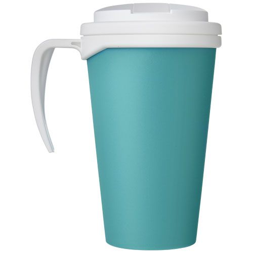 azul aqua/blanco Americano® Taza de 350 ml con tapa antigoteo