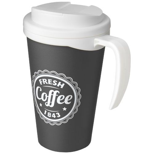gris/blanco Americano® Taza de 350 ml con tapa antigoteo