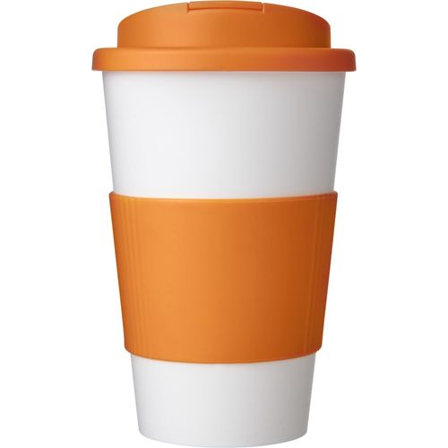 blanco/naranja Americano® vaso 350 ml con agarre y tapa antigoteo
