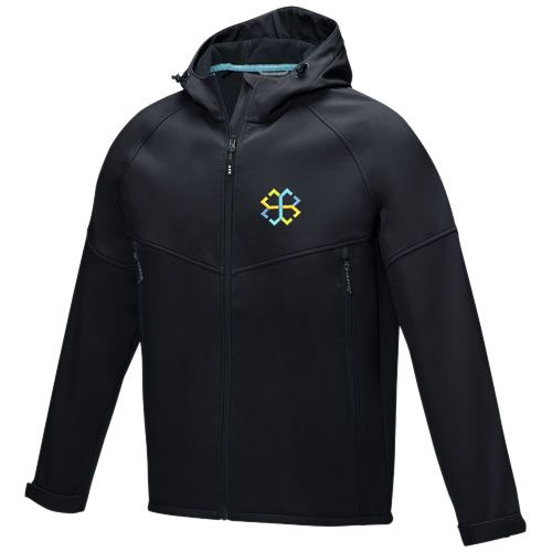 black Chaqueta softshell reciclada para hombre