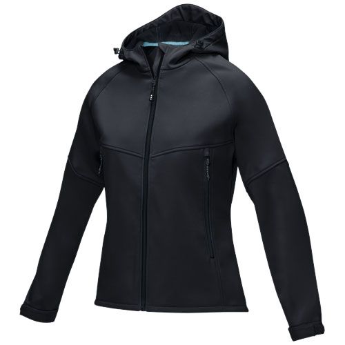 black Chaqueta softshell reciclada para mujer