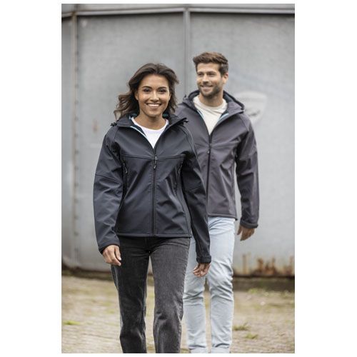 black Chaqueta softshell reciclada para mujer