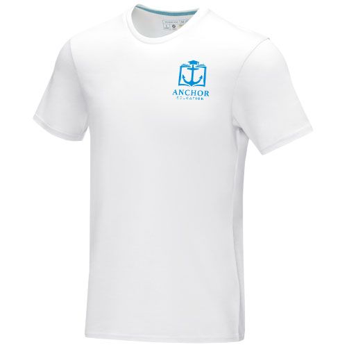 white Camiseta orgánica de manga corta para hombre