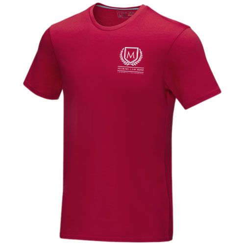 red Camiseta orgánica de manga corta para hombre