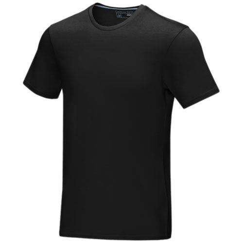 black Camiseta orgánica de manga corta para hombre