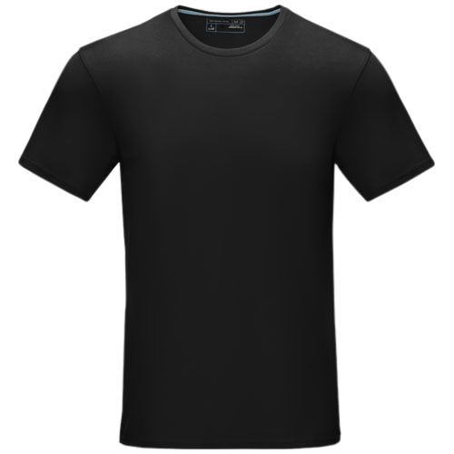 black Camiseta orgánica de manga corta para hombre