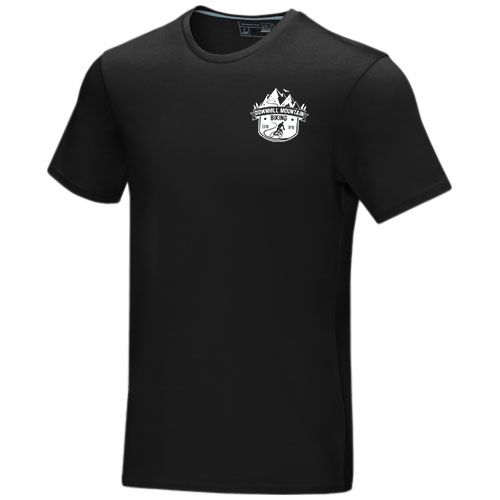 black Camiseta orgánica de manga corta para hombre