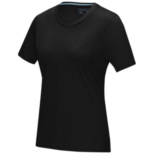 black Camiseta orgánica de manga corta para mujer