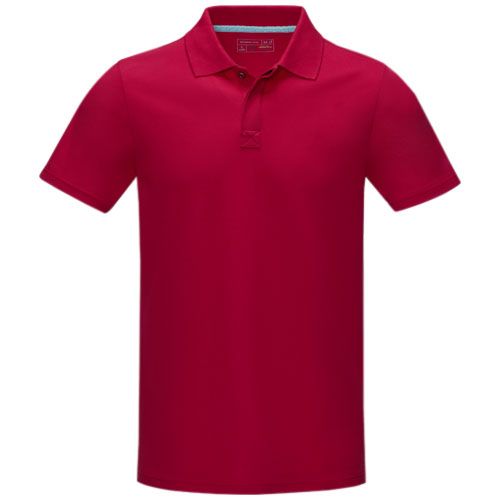 red Polo orgánico de manga corta para hombre