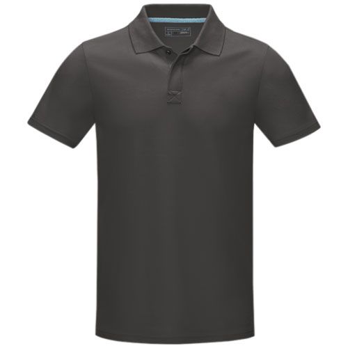 gris tormenta Polo orgánico de manga corta para hombre