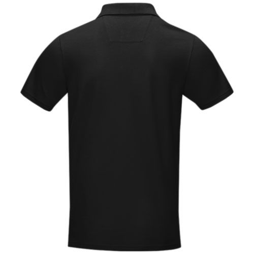 black Polo orgánico de manga corta para hombre
