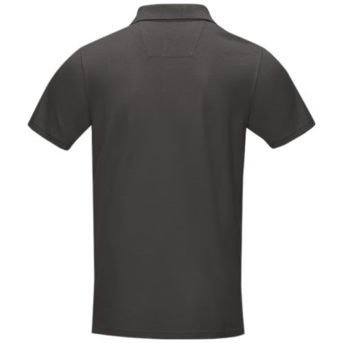 gris tormenta Polo orgánico de manga corta para hombre