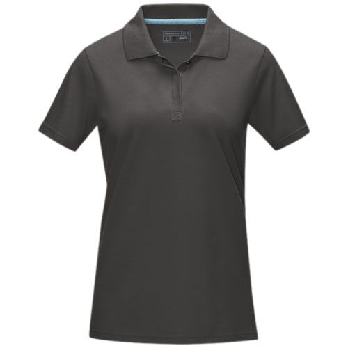 gris tormenta Polo orgánico de manga corta para mujer