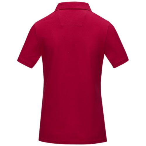 red Polo orgánico de manga corta para mujer