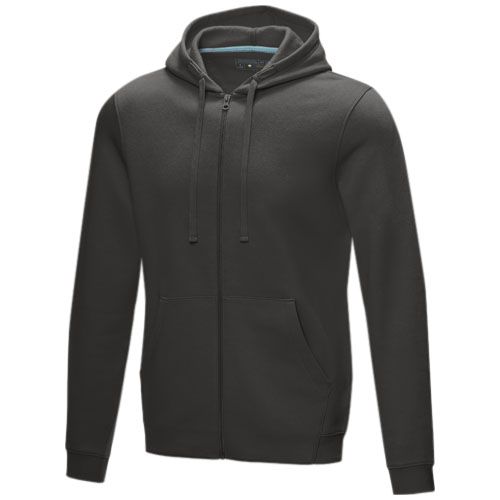 SUDADERA CON CAPUCHA Y CREMALLERA COMPLETA DE ORGÁNICO PARA HOMBRE