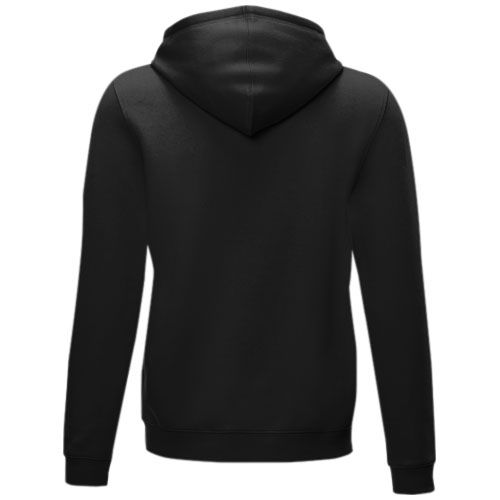 black Sudadera con capucha y cremallera completa de orgánico para hombre