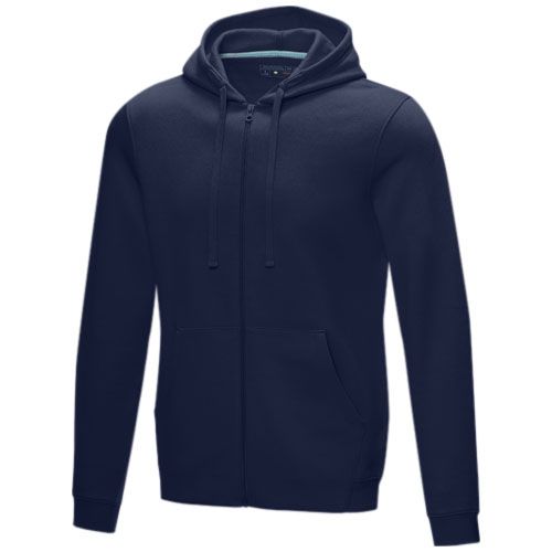 Sudadera con capucha y cremallera completa de orgánico para hombre 