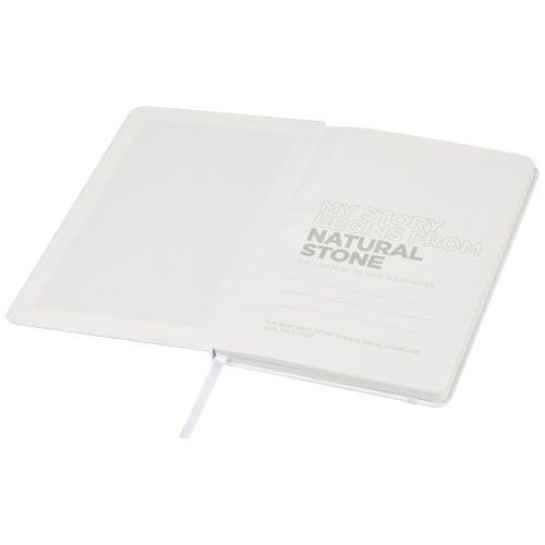 white Libreta de tamaño A5 de papel de piedra
