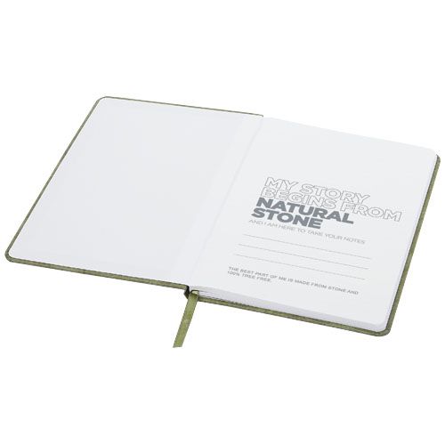 green Libreta de tamaño A5 de papel de piedra