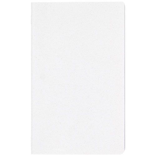 white Libreta con tapa de papel triturado