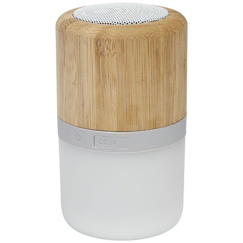 natural Altavoz de bambú con Bluetooth® y luz