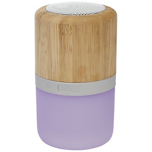 natural Altavoz de bambú con Bluetooth® y luz