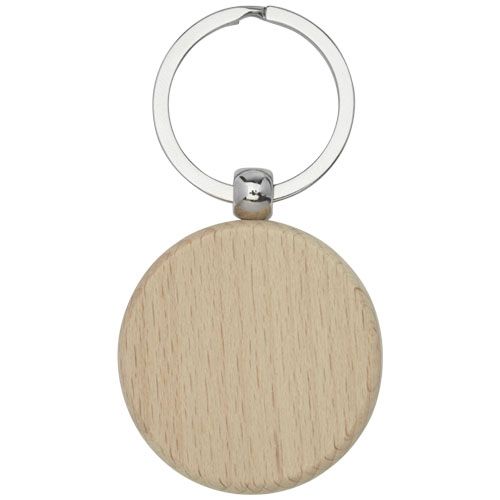 Llavero redondo de madera de haya 