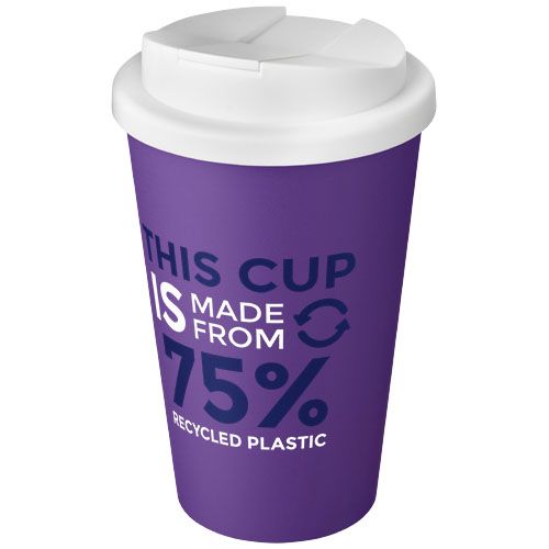 morado/blanco Americano® Vaso térmico de 350 ml con tapa antigoteo