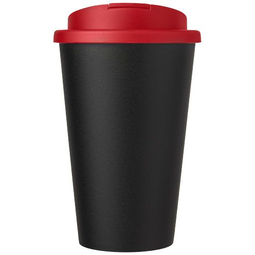 rojo/negro Americano® Vaso térmico de 350 ml con tapa antigoteo