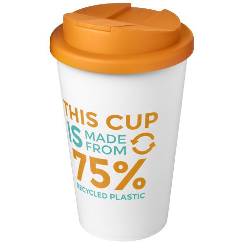 naranja/blanco Americano® Vaso térmico de 350 ml con tapa antigoteo