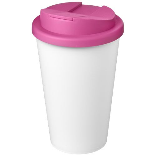 rosa/blanco Americano® Vaso térmico de 350 ml con tapa antigoteo