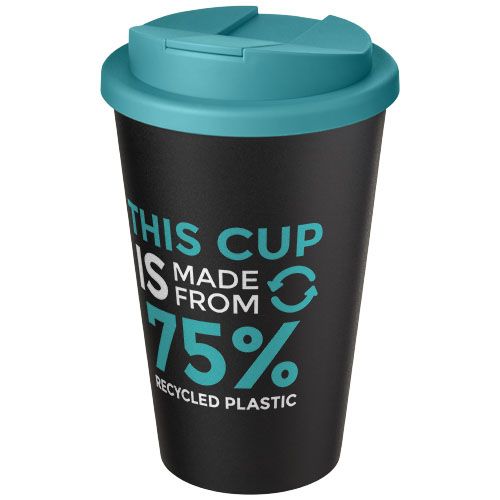 azul aqua/negro Americano® Vaso térmico de 350 ml con tapa antigoteo