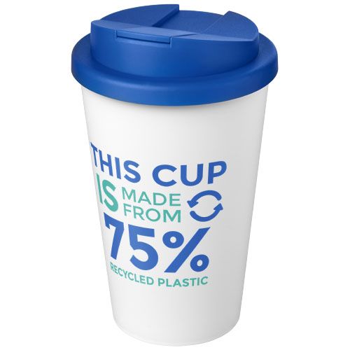 azul medio/blanco Americano® Vaso térmico de 350 ml con tapa antigoteo