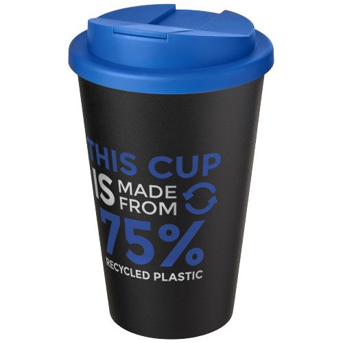 azul medio/negro Americano® Vaso térmico de 350 ml con tapa antigoteo
