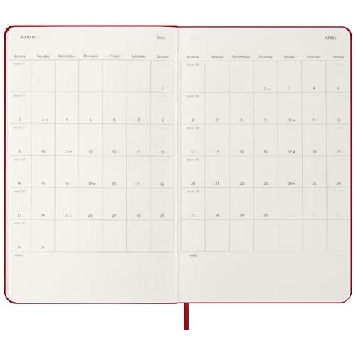 Agenda diaria de 12 meses con tapa dura 