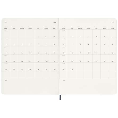 azul zafiro Libreta XL con tapa blanda de 12 meses