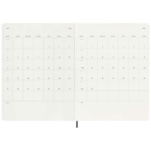 black Libreta XL con tapa blanda de 12 meses