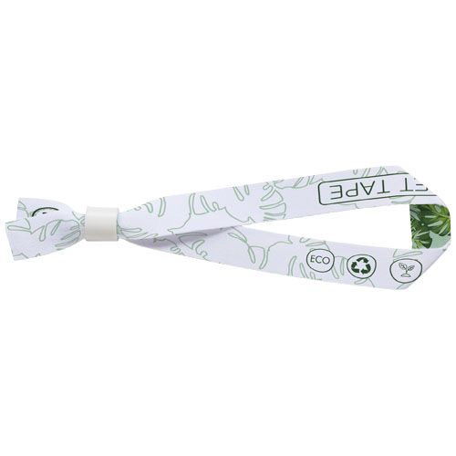 white Pulsera para festivales de PET reciclado El
