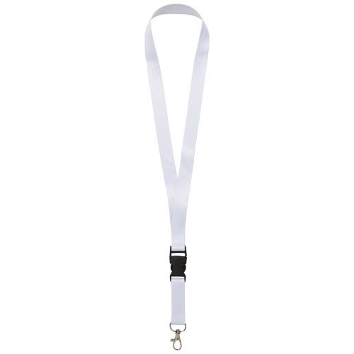Bucks lanyard en sublimación de PET reciclado con hebilla de seguridad desmontable