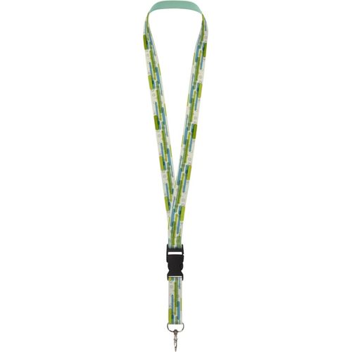BUCKS LANYARD EN SUBLIMACIÓN DE PET RECICLADO CON HEBILLA DE SEGURIDAD DESMONTABLE