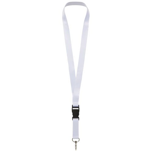 Bucks lanyard en sublimación de PET reciclado con hebilla de seguridad desmontable