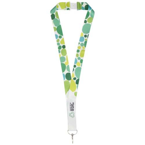 Addie lanyard en sublimación de PET reciclado con cierre de seguridad