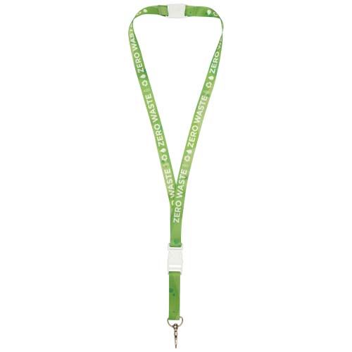 Balta lanyard en sublimación de PET reciclado con hebilla desmontable y cierre de seguridad
