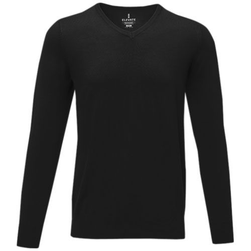 black Jersey de cuello en V para hombre