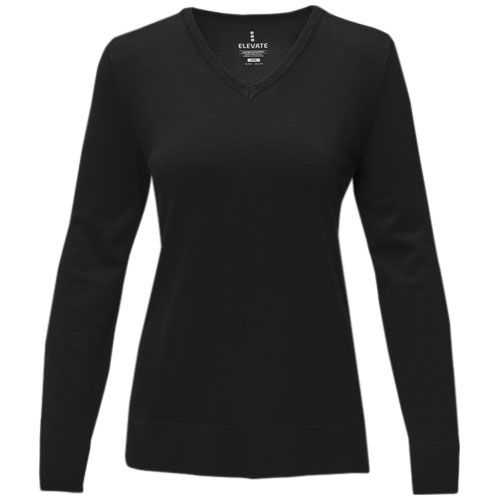 black Jersey de cuello pico para mujer