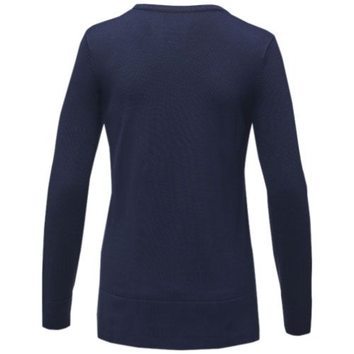 azul marino Jersey de cuello pico para mujer