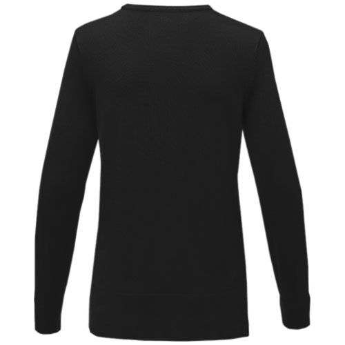 black Jersey de cuello redondo para mujer